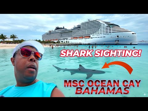 BEWARE AT MSC OCEAN CAY: SHARKS IN THE WATERS!