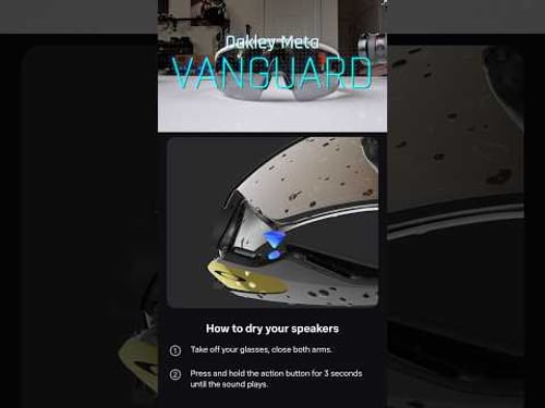 Removing water from your Oakley Meta Vanguard