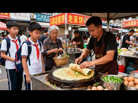 藏不住了!石家庄早市美食天花板,西三庄的烟火能治愈一切!皮薄馅大的馅饼,外酥里软的烧饼,咸香四溢的梅干菜扣肉饼,还有那现炸现拌的薯片,最后再来上一碗味道鲜美的牛肉罩饼,整个那叫一个舒服。