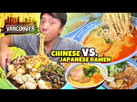 BEST Chinese VS. Japanese Ramen in Vancouver Canada