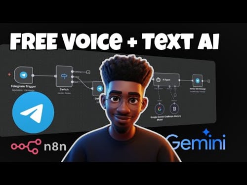 How to Build a FREE AI Voice & Text Assistant in Telegram Using n8n (No Coding Required!)
