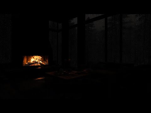 Fireplace & Rain Sounds 🌧🔥 No Ads | Relaxing Sleep Ambience for Deep Rest & Stress Relief