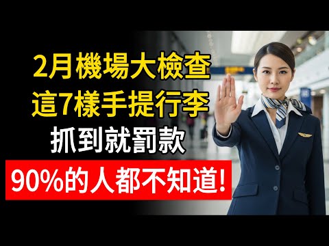 2月機場大檢查!“這7樣”手提行李,抓到就罰款,90%的人都不知道!#中老年人 #養老生活 #省錢 #出行