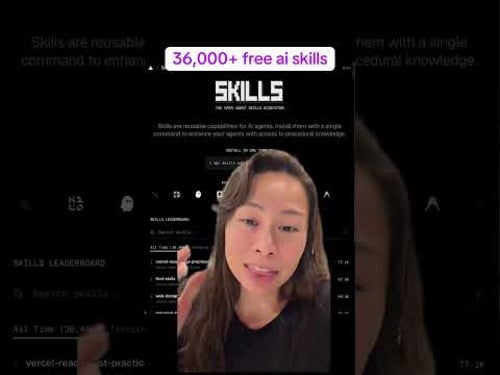 THOUSANDS of Claude skills compiled by Vercel available for free at Skills.sh #ai #aitools #automati