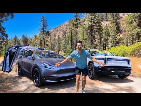 I Tried Camping in a Tesla and a Rivian...But it Wasn't the Same