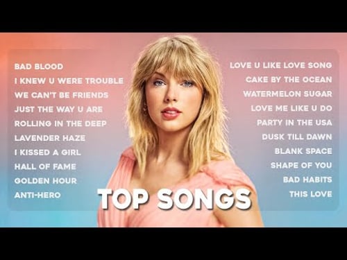 Top Songs 2024 - Best Pop Songs of Taylor Swift, Ariana Grande, Adele, Bruno Mars, Cover