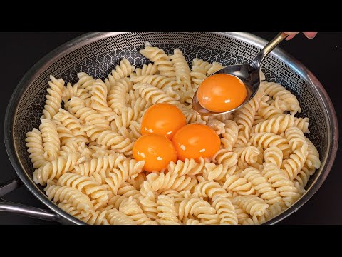 Simply pour eggs over the noodles! My grandma's secret recipe!
