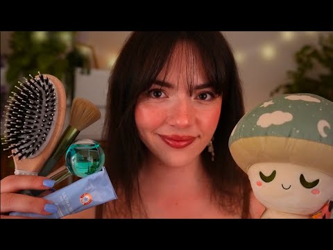 ASMR Getting You Ready For Bed & Tucking You In ✨ (hair care, skincare, pampering layered sounds)