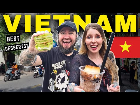 We tried VIETNAMESE DESSERTS for the FIRST TIME π»π³ - Saigon, Vietnam DESSERT TOUR