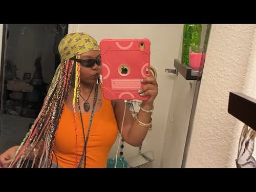 Doing My Own Hair…Again pt2🙄 (NEON BRAIDS)