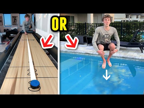 Trick Shot or Jump in Pool!