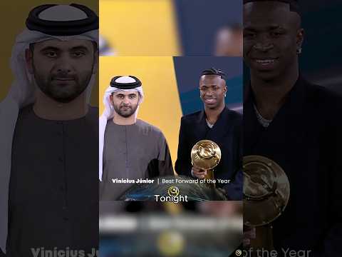🏆 Vinícius Jr. takes home the Best Forward Globe Soccer Award ⚽🔥