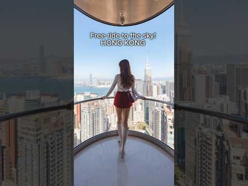 Free glass elevator to the see Victoria Harbour, Hong Kong! Wan Chai Hopewell Centre