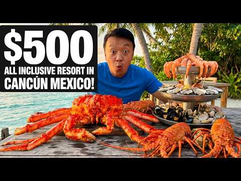 $500/Per Night ALL INCLUSIVE Family Resort in Cancún Mexico | ULTIMATE Lobster Feast!