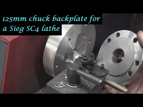 #MT40 - Making a 125mm Chuck Backplate Adapter for a Sieg SC4 lathe. In 4K video. By Andrew Whale.