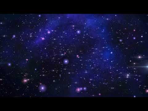 BLUE STARS- 1-Hour Glowing Clean Space ║ LONGEST 4K Galaxy Travel ║ For Shows- Meditation- Sleep