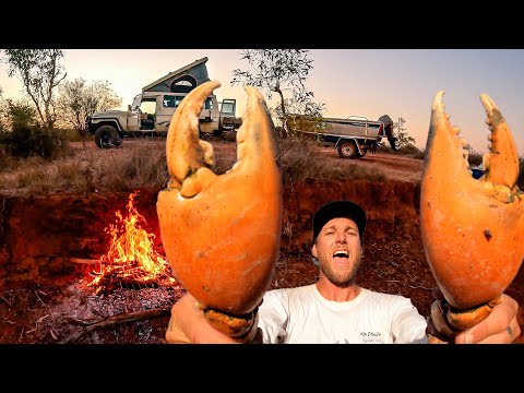 I SPENT 72 HOURS Catching GIANT CRAB - Catch and Cook on a FIRE