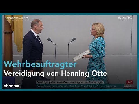 Vereidigung von Henning Otte als Wehrbeauftragter des Deutschen Bundestags am 05.06.25