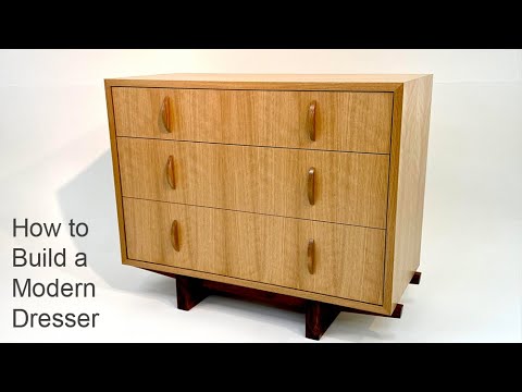 Make a Modern Dresser - How To Veneer with Contact Cement