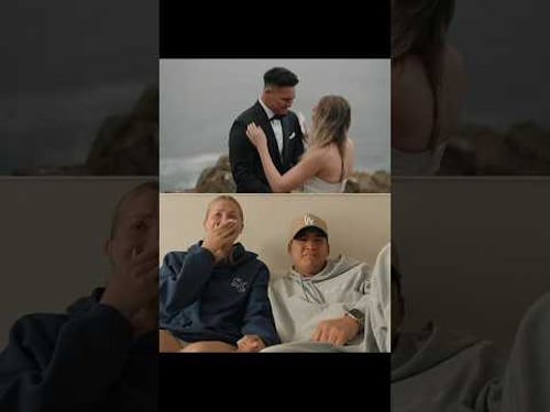 Couple reacts to seeing their wedding trailer for the first time #emotional #wedding