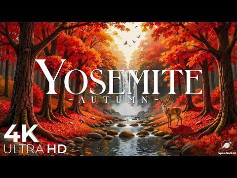 🍂 Autumn in Yosemite 4K UHD 🍁 Misty Valleys, Golden Forests, Waterfalls & Majestic Granite Peaks