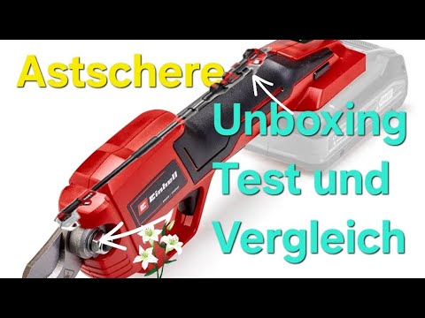 Einhell Telescopic Pruning Shears GP-LS 18/28 Li T BL Unboxing, Test and Comparison