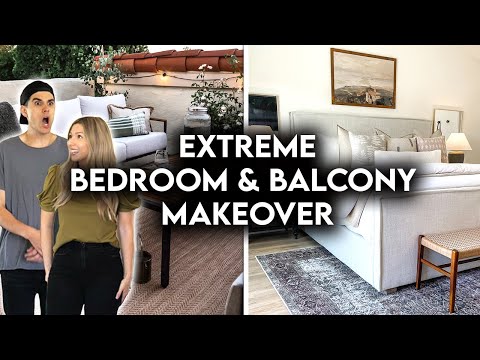 EXTREME PRIMARY BEDROOM + BALCONY MAKEOVER | LAKE HOUSE