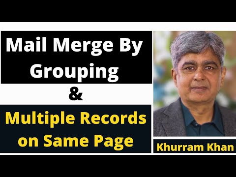 Mail Merge By Grouping, Table Function to Insert Total of Column Value Multiple Records on Same Page