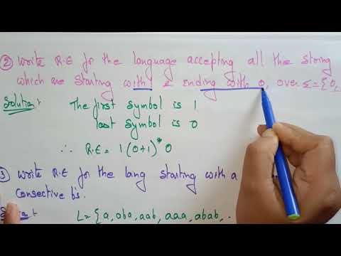 Regular Expression | Examples | TOC | Lec-41 | Bhanu Priya