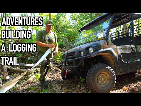 Clearing a Roadblock in the Forest...I Got Stuck | Building a Logging Trail