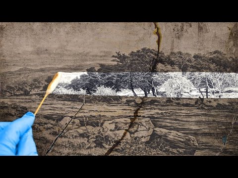 Art Restoration of an Old & Stained Etching