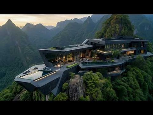 Inside a $300M Futuristic Luxury Mountain Villa | Dream House Tour