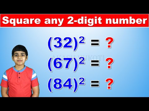 Learn to Square any 2 digit number I Math Tricks and Tips