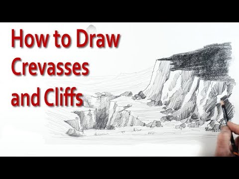 How to Draw Cliffs and Crevasses - PaulPriestleyArt