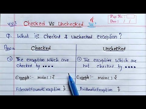 Difference Between Checked and Unchecked Exception | Learn Coding