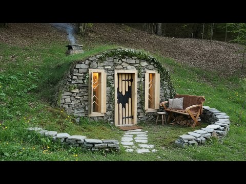 Man Builds an Underground House in the Forest | Start to Finish