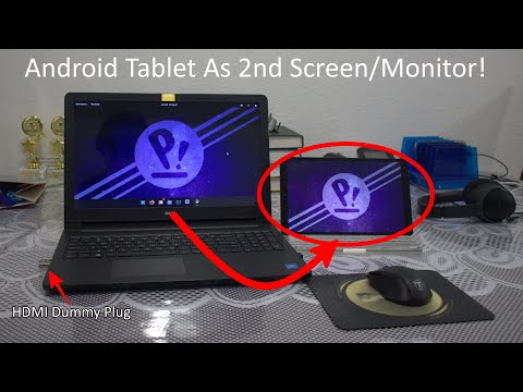Using my Android Tablet as a second screen/monitor for Linux! (Using HDMI Dummy Plug)