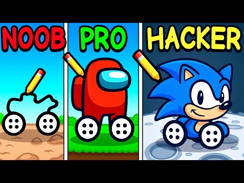 NOOB vs PRO vs HACKER Car Drawing!