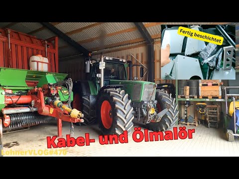 LohnerVLOG#470 Malör am Fendt und Strautmann I Blechteile gestrahlt und beschichtet I Leckölbehälter