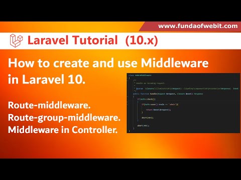 Laravel 10 - How to create and use Middleware in Laravel | Laravel middleware tutorial step by step