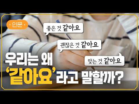 “같아요”에 숨겨진 생존 전략 | 선택 과부하에서 관계의 언어까지 | #지식채널e