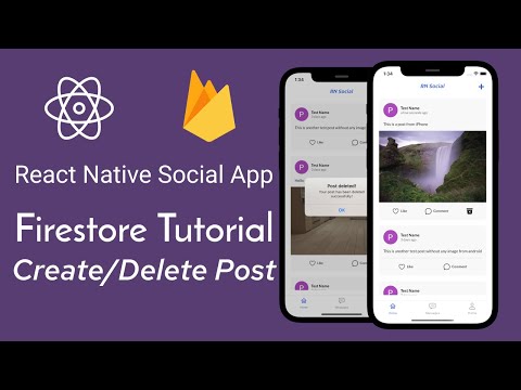 React Native Firebase Firestore Tutorial | Create/Delete Post | Delete from Storage