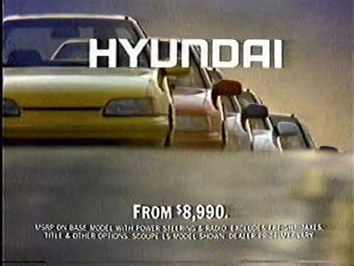 1990 Hyundai Scoupe (S-Coupe) debut TV commercial $8990