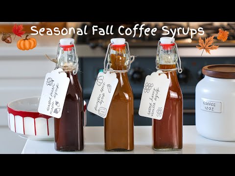 SEASONAL FALL COFFEE SYRUPS: Pumpkin Spice, Salted Honey Vanilla, & Toasted Maple Pecan
