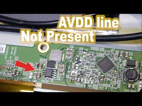 AVDD is not present. LCD panel repair.