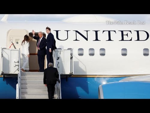 See Donald Trump's departure from Florida and arrival in DC before 2025 inauguration