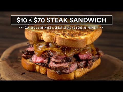 $10 GARLIC Bread STEAK Sandwich vs $70