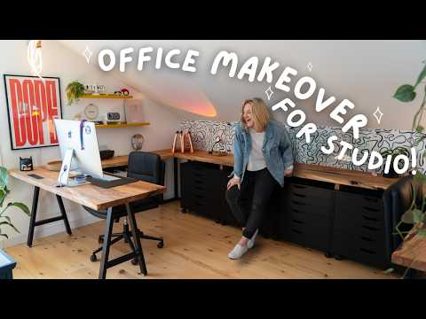 Office Makeover For Creative Studio ✨😍 | Scrap-wood DIY Projects + Fun Decor