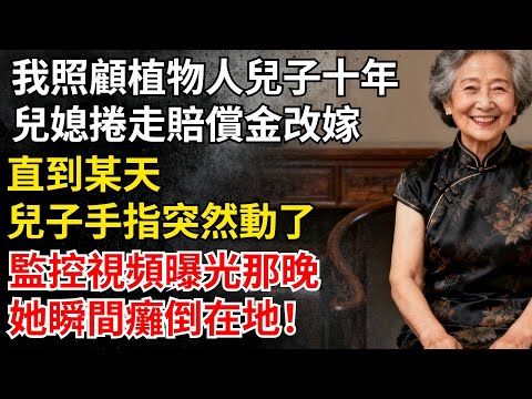 我照顧植物人兒子十年,兒媳捲走賠償金改嫁。直到某天,兒子手指突然動了……監控視頻曝光那晚,她瞬間癱倒在地!#家庭#老年#婚姻#情感#家庭矛盾#晚年生活