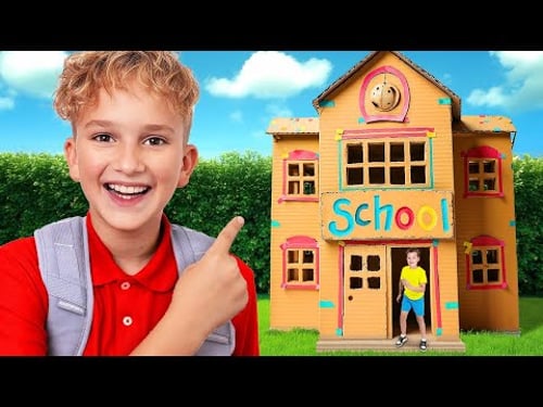 कार्डबोर्ड स्कूल में 24 घंटे!